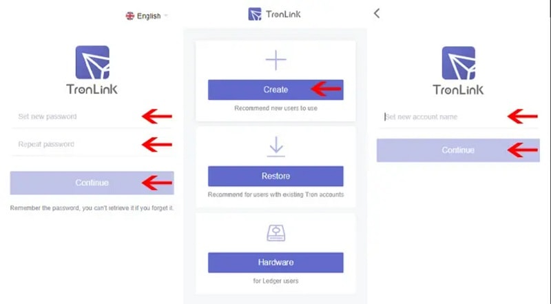 Hướng dẫn tạo tài khoản ví TronLink